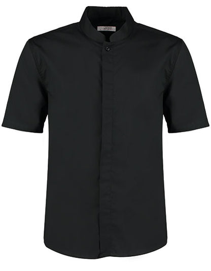 Men´s Tailored Fit Mandarin Collar Shirt Short Sleeve (K122)