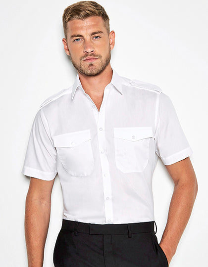 Men´s Tailored Fit Pilot Shirt Short Sleeve (K133)
