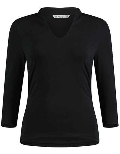 Regular Fit Mandarin Collar Top 3/4 Sleeve (K785)