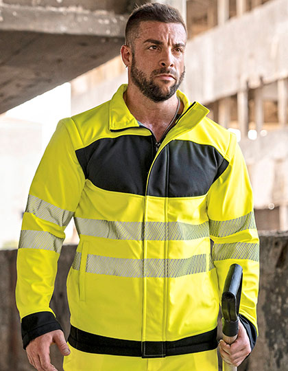 EOS Hi-Vis Workwear Softshell Jacket With Printing Area (KX1003)