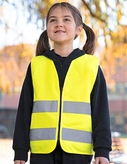 Kids´ Hi-Vis Safety Vest With Front Zipper Aalborg (KX201)