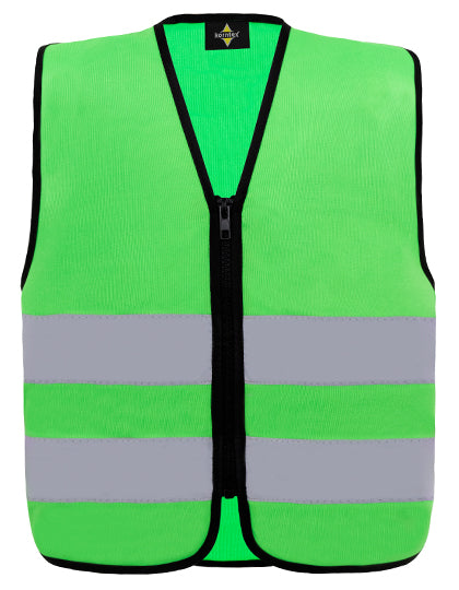 Kids´ Hi-Vis Safety Vest With Front Zipper Aalborg (KX201)