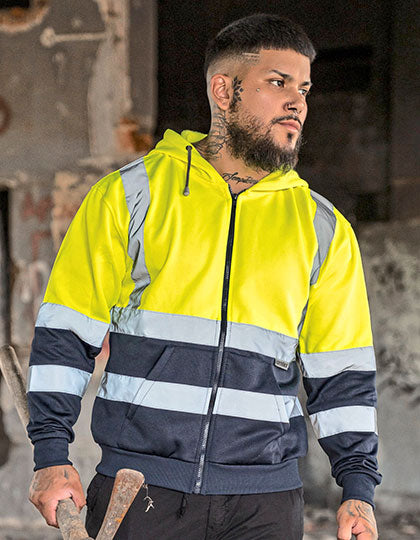 Hi-Vis Workwear Hooded Sweat-Jacket Galway (KX422)