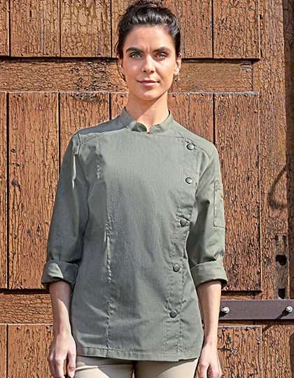 Damen Kochjacke Jeans-Style (KY053)