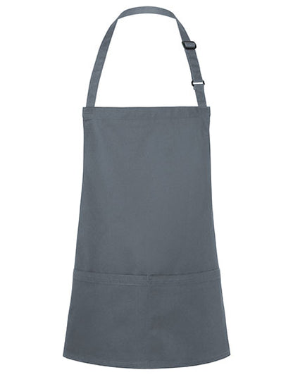 Kurze Latzschürze Basic mit Schnalle und Tasche (KY123)