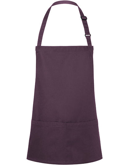Kurze Latzschürze Basic mit Schnalle und Tasche (KY123)