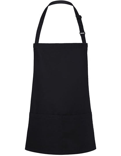 Kurze Latzschürze Basic mit Schnalle und Tasche (KY123)