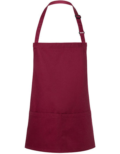 Kurze Latzschürze Basic mit Schnalle und Tasche (KY123)