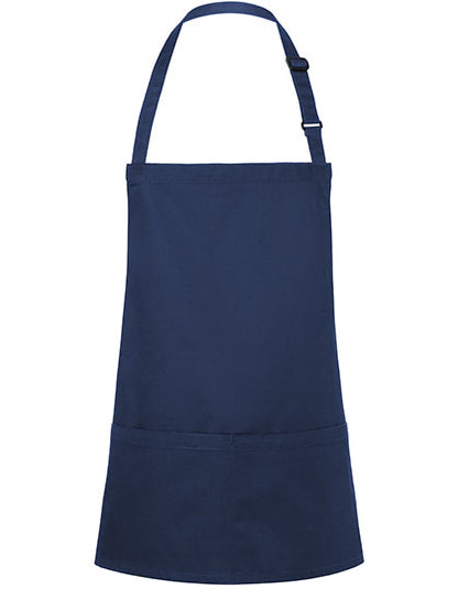 Kurze Latzschürze Basic mit Schnalle und Tasche (KY123)