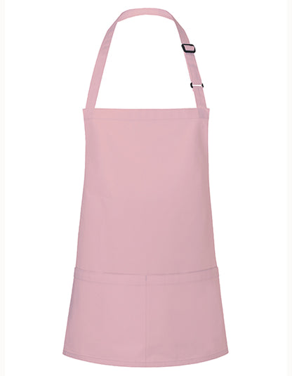 Kurze Latzschürze Basic mit Schnalle und Tasche (KY123)