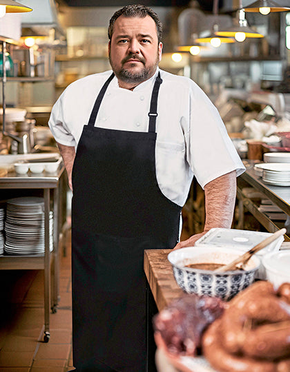 Übergrößen Latzschürze Basic mit Schnalle und Tasche (KY133)