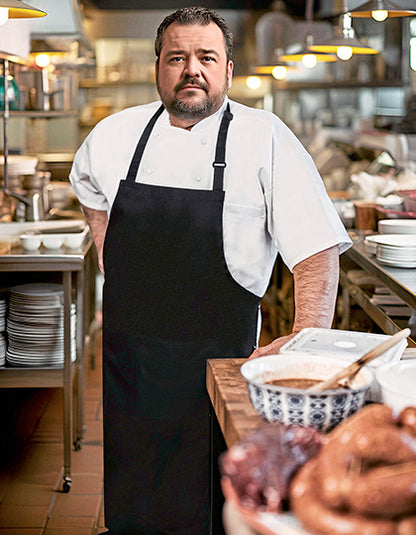 Übergrößen Latzschürze Basic mit Schnalle und Tasche (KY133)