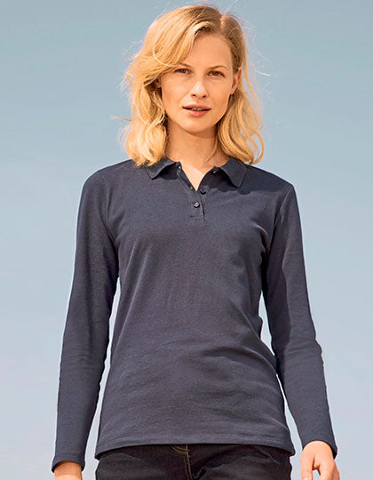 Women´s Long-Sleeve Piqué Polo Shirt Perfect (L02083)