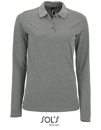 Women´s Long-Sleeve Piqué Polo Shirt Perfect (L02083)