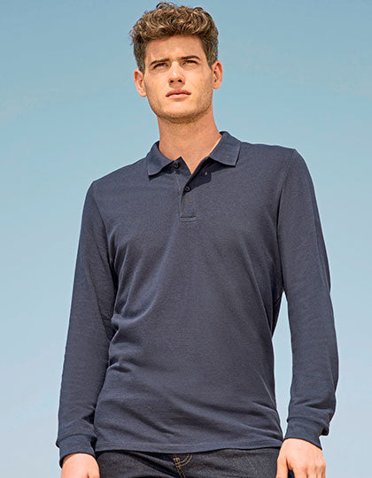 Men´s Long-Sleeve Piqué Polo Shirt Perfect (L02087)