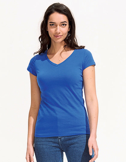Women´s V-Neck-T-Shirt Moon (L156)