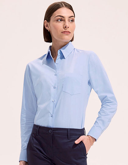 Popeline-Blouse Executive Long Sleeve (L621)