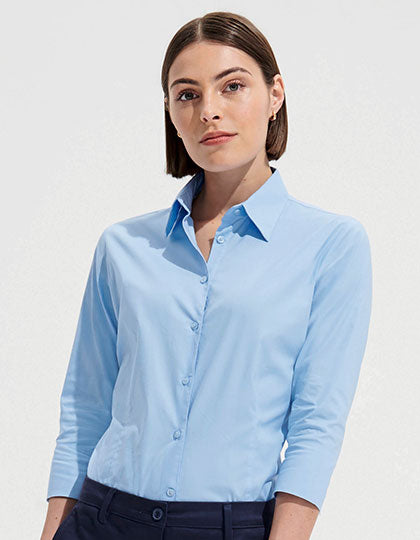Women´s Stretch-3/4-Sleeve Blouse Effect (L631)