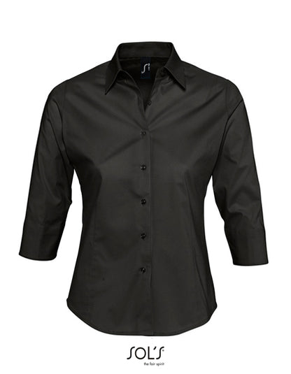 Women´s Stretch-3/4-Sleeve Blouse Effect (L631)