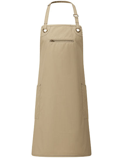 'Barley' Contrast Stitch Sustainable Bib Apron (PW121)