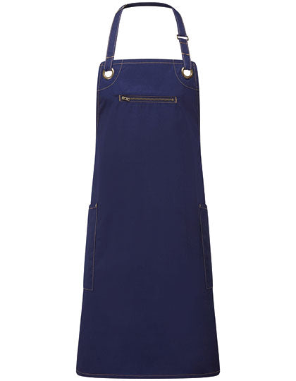 'Barley' Contrast Stitch Sustainable Bib Apron (PW121)