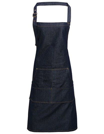 Jeans Stitch Denim Bib Apron (PW126)