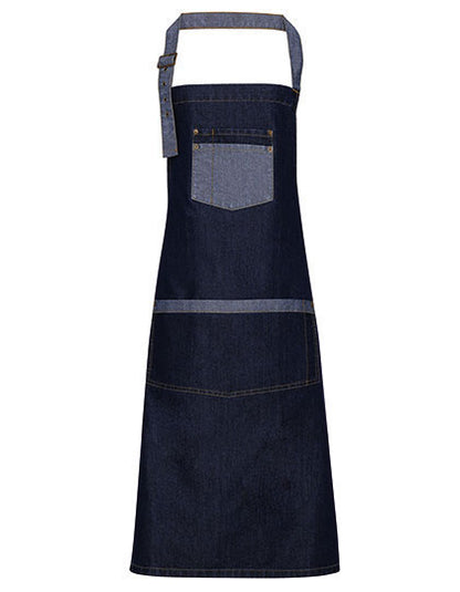 Domain Contrast Denim Bib Apron (PW127)
