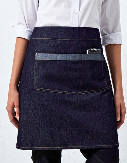 Domain Contrast Denim Waist Apron (PW128)