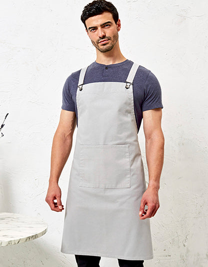Cross Back Barista Bib Apron (PW129)