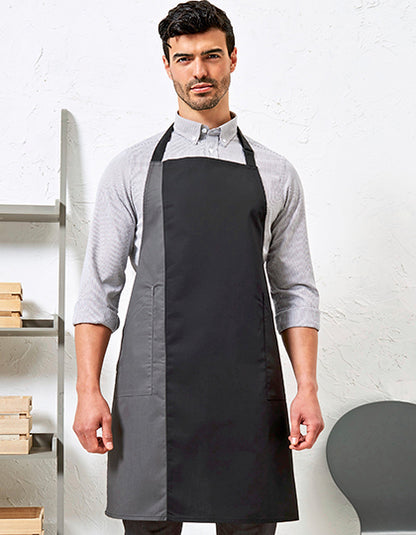 Colours Collection Contrast Bib Apron (PW162)