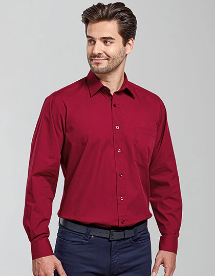 Men´s Poplin Long Sleeve Shirt (PW200)