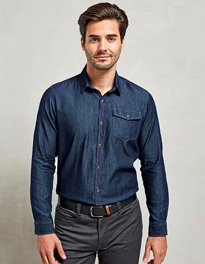 Men´s Jeans Stitch Denim Shirt (PW222)