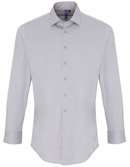 Men´s Stretch Fit Poplin Long Sleeve Cotton Shirt (PW244)