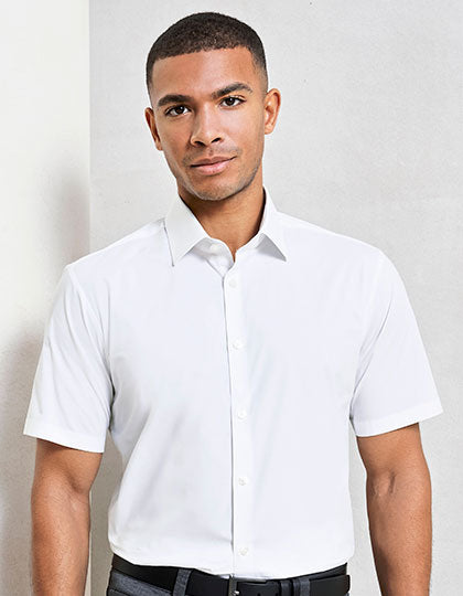 Men´s Stretch Fit Poplin Short Sleeve Cotton Shirt (PW246)