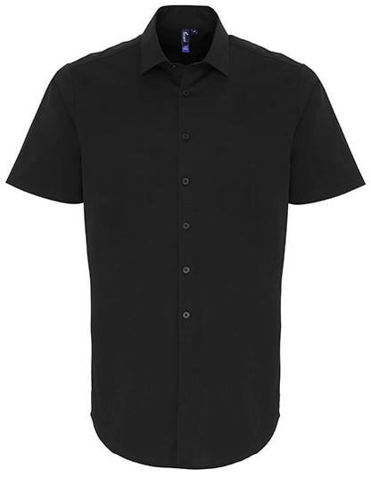 Men´s Stretch Fit Poplin Short Sleeve Cotton Shirt (PW246)