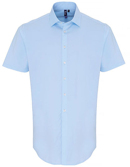 Men´s Stretch Fit Poplin Short Sleeve Cotton Shirt (PW246)