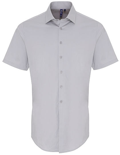Men´s Stretch Fit Poplin Short Sleeve Cotton Shirt (PW246)