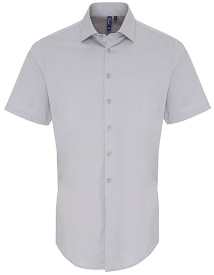 Men´s Stretch Fit Poplin Short Sleeve Cotton Shirt (PW246)