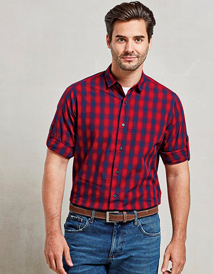 Men´s Mulligan Check Cotton Long Sleeve Shirt (PW250)