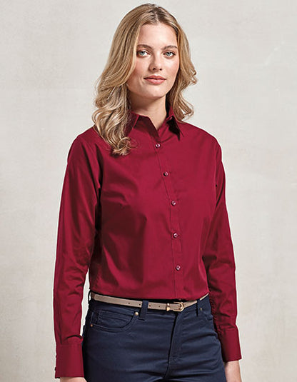 Women´s Poplin Long Sleeve Blouse (PW300)