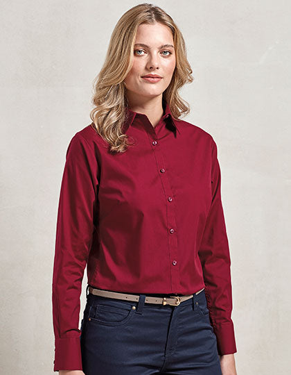 Women´s Poplin Long Sleeve Blouse (PW300)