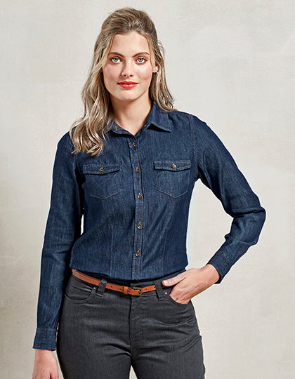 Women´s Jeans Stitch Denim Shirt (PW322)