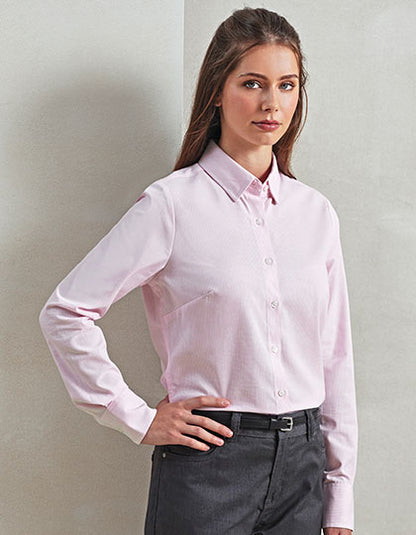 Women´s Cotton Rich Oxford Stripes Shirt (PW338)