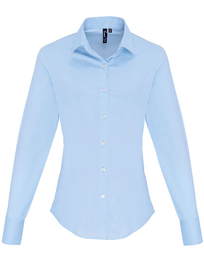 Women´s Stretch Fit Poplin Long Sleeve Cotton Shirt (PW344)