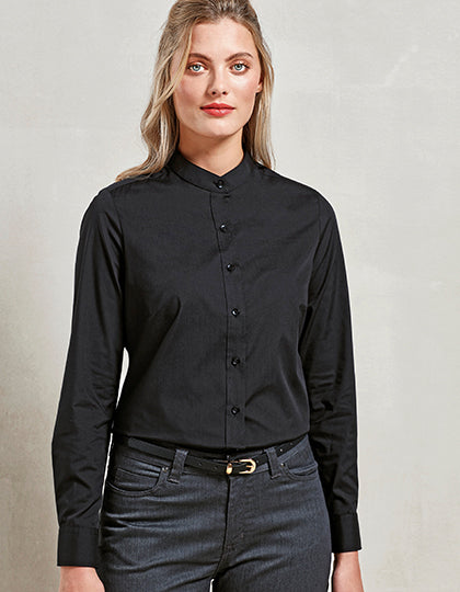 Women´s Banded Collar Grandad Shirt (PW358)
