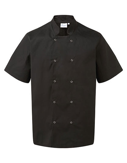 Studded Front Short Sleeve Chef´s Jacket (PW664)