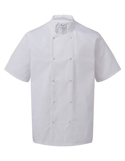 Studded Front Short Sleeve Chef´s Jacket (PW664)