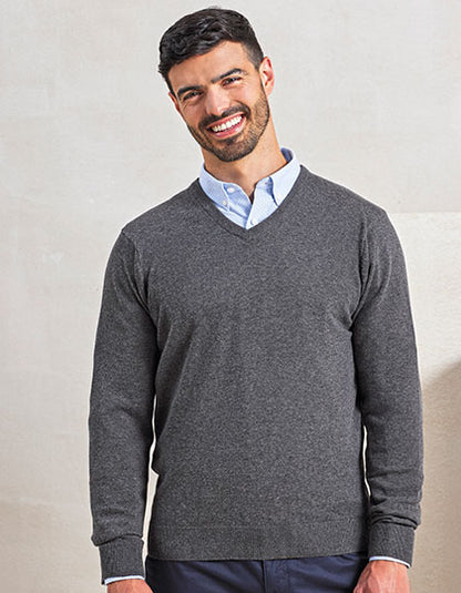Men´s V-Neck Knitted Sweater (PW694)