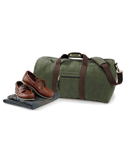 Vintage Canvas Holdall (QD613)
