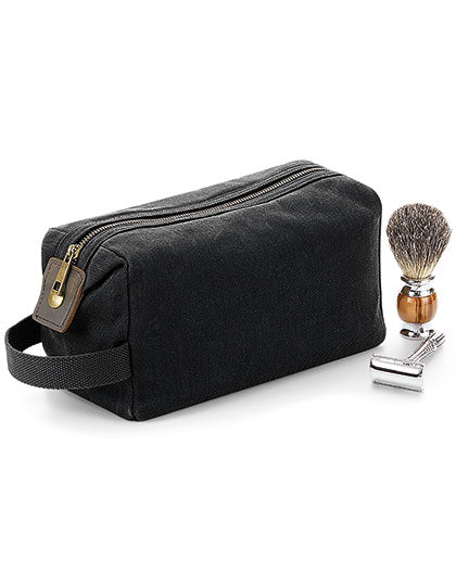 Heritage Waxed Canvas Wash Bag (QD651)